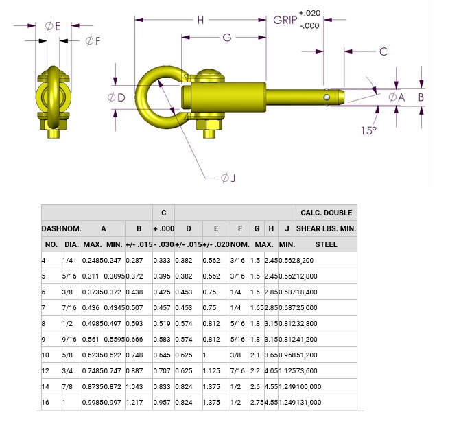 いよいよ人気ブランド プロキュアエースAvibank ボールロックピン BALL-LOK SINGLEACTING PINS B HAN t0. 6インチ用 762-7891 BLC3BA06S 6個